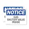 Signmission Gas Shutoff Valve Inside OSHA Notice Sign, Vinyl Decal, 10in W x 7in L, 2PK OS-2PACK-NS-D-710-L-13034 - alternate 1